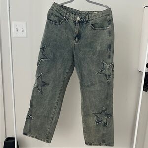 ROMWE Black and White Denim